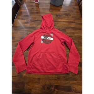 Nike Boys Basketball Hoodie XL Red Pullover Sweatshirt.     Sku 17
